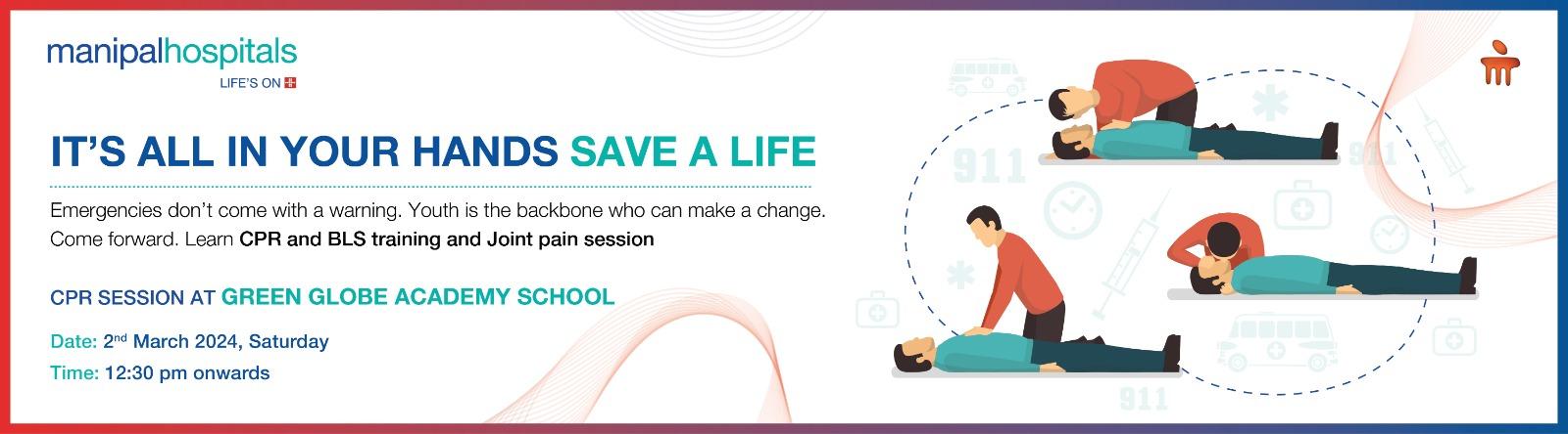 CPR Camp- Green Globe Academy School - Manipal Hospital Sarjapur
