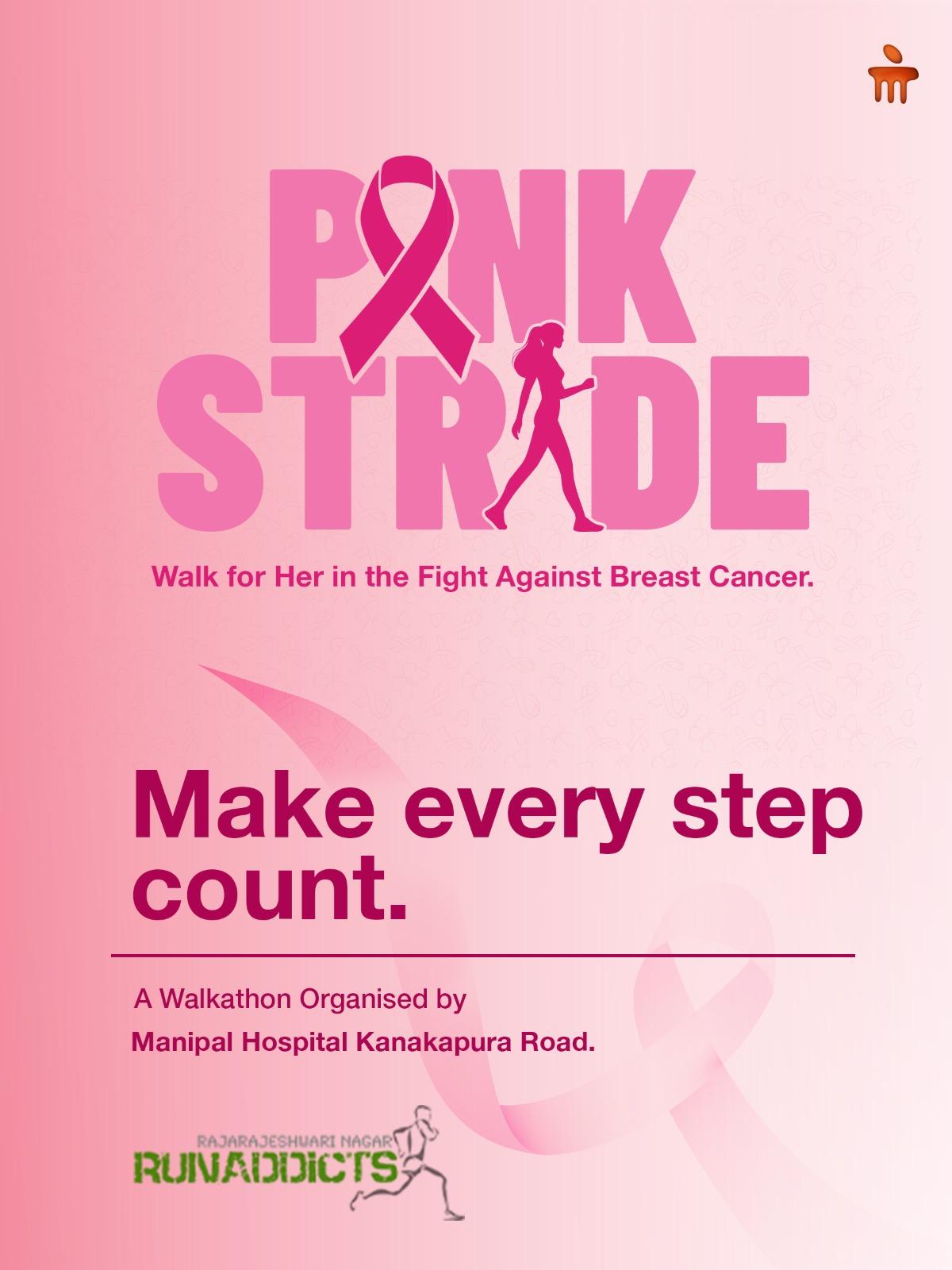 Pink Stride - Walk For Her- Manipal Hospital Kanakapura Road